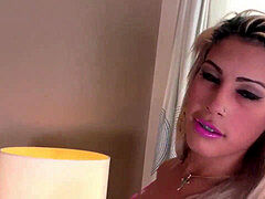 Ass, Blonde, Handjob, Ladyboy, Shemale