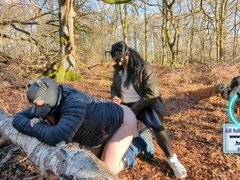 Femdom, Mistress, Public, Strapon, Surprise