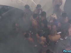 Blonde Skank Adira Allure Inhales A Bunch Of Big Black Negro Cocks