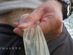 Sadomasochismus, Kondom, Spermaladung, Schwanz, Domination, Schwul, Behaart, Im freien