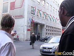 デカチン, ブロンド, 口内発射, チン, 手コキする, 旦那, 異人種間, 妻