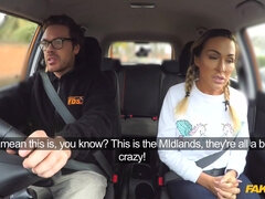 Large-Breasted Gym Bunny Squats On Penis Fake Driving School