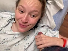 Leie, Blondine, Blasen, Geschnappt, Arzt, Krankenschwester, Öffentlich, Realität