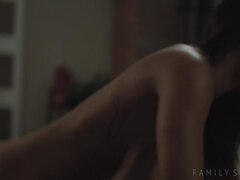 フェラチオ, 浮気者, チン, 手コキする, キッチン, 自然山雀, ストッキング, オッパイの