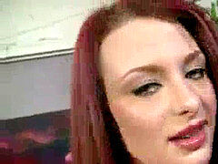 Sucer une bite, Tir de sperme, Faciale, Énorme, Rousse roux