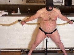Blindfold, cock whipping, sadism & masochism