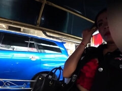 Cute Thai teen Tuk Tuk ride and sex