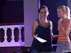 Arsch, Schönheit, Blondine, Schmutzig, Lesbisch, Milf, Mutti, Stiefmutter