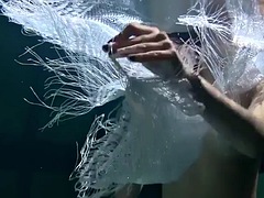 レズビアン, ロシア人, 水中, 濡れ