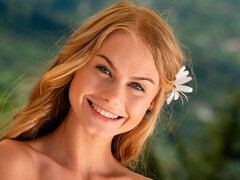 Blondine, Fingern, Handjob, Masturbation, Im freien, Muschi, Dürr, Titten