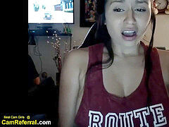 youthful Latina Has multiple orgasms In Front Of Cam