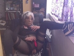 Middle-aged, amateur crossdresser, euro