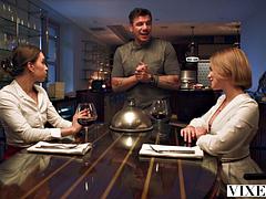 VIXEN Sexy Besties Turned Rivals Ashby Winter And Elena Vedem Compete For The Hot Chefs Cock