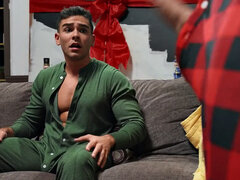 Twink seduced by bareback loving gay for Xmas eve