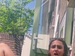Asiático, Rubia, Polla, Madres para coger, Al aire libre, Público, Adolescente, Tetas