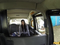 Take Two For Hot Brunette In Cab 1 - Alessa Savage