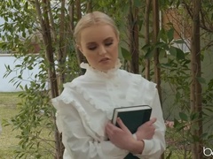 美女, 茶髪の, なめる, 自然山雀, ピアス, タトゥー, オッパイの, ユニフォーム