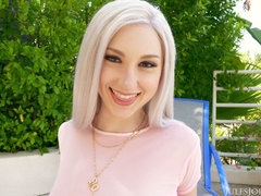 Blondine, Süss, Hundestellung, Fingern, Handjob, Masturbation, Rasiert, Jungendliche (18+)