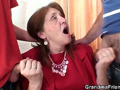 フェラチオ, エロ熟女, お婆さん, 熟年, 淫乱熟女, 母, 義母, 三人