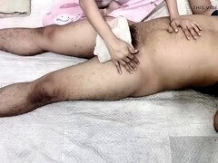 18, 叔母, カップル, 言葉責め, 自家製, インド人, 小柄, ストッキング