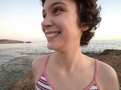 Amateur, Beach, Blowjob, Brunette, German, Outdoor, Teen