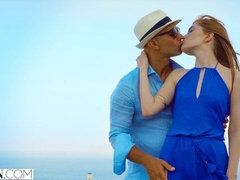 素人, お尻, バック, アウトドア, 小柄, 赤毛, ガリガリ, ティーン