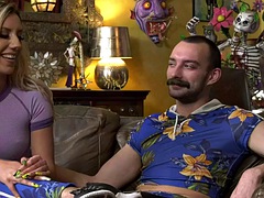 Dirty bi dudes fuck a kinky nympho in a threesome