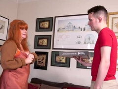 イギリス人, 巨乳な, エロ熟女, チン, フェティッシュ, オマンコ, 赤毛, ストッキング