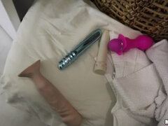 素人, アナル, お尻, デカ尻, フェラチオ, 茶髪の, チン, おもちゃ