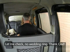 Massive boobs gold digger gets creampie by nasty driver