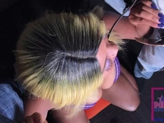 Gros cul, Gros seins, Noire, Sucer une bite, Noir ébène, Bâillonner, Hd, Plan cul à trois