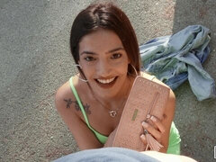 Enthousiasteling, Grote lul, Hondjeshouding, Hakken, Latijnse vrouw, Buiten, Tiener