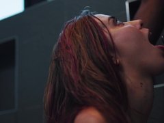 Noire, Sucer une bite, Petit ami, Tir de sperme, Hard, Interracial, Léchez, Nénés