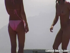 Tetas grandes, Morena, Madres para coger, Nudista, Al aire libre, Espía, Tetas, Voyeur