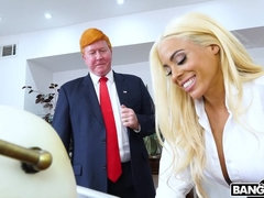 アナル, お尻, デカパイ, ブロンド, 巨乳な, 口内発射, オフィス, 馬乗り