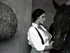 美女, デカチン, デカパイ, ハードコア, フェラする