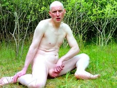 Amateur, Grosse bite, Britannique, Homosexuelle, Branler, Nue  à poil, De plein air, Solo