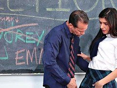 デカ尻, ブロンド, フェラチオ, 茶髪の, 大学生, イく瞬間, 顔射, 教師