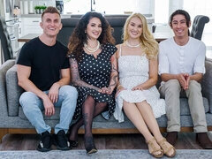 Two hotties Kiki Klout and Sasha Pearl love these young big dicks