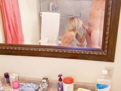 Blonde, Blowjob, Brother, Condom, Cum in mouth, Panties, Taboo, Teen