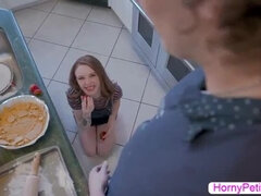 フェラチオ, イマラチオ, ハードコア, 小柄, 赤毛, ティーン