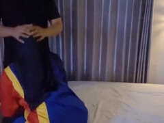 Naughty Indonesian Hijab Teen Fucked by Boss in Hotel Room - Homemade Creampie Sex