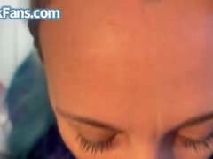 Cali Reign Deep Throat Blowjob - Fan Cums in Her Mouth - POV HD