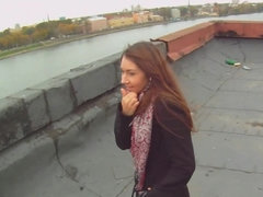 ヨーロピアン, キス, アウトドア, パンティ, 公共, ロシア人, ガリガリ