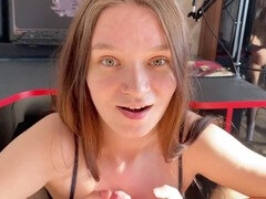 18 ans, Amateur, Grosse bite, Sucer une bite, Couple, Jeux, Petite amie, Masturbation