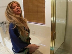 浴室, 中出し, バック, 自家製, 母, 自然山雀, 息子, 義母