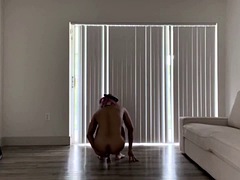 Dildo with a big white dick did not fit into the tight ass of an Arab woman