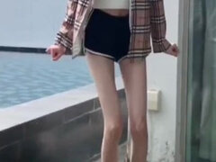 Asiatique, Fait maison, Masturbation, De plein air, Public, Softcore, Solo, Adolescente