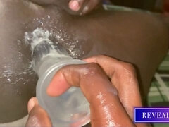 Afrikanisch, In den arsch, Grosser schwanz, Paar, Dildo, Fetisch, Freundin, Hd
