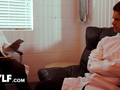 Big Titted Nurse Ratched Takes Off Her Uniform And Fucks Patient On The Doctors Table